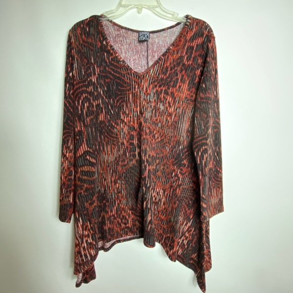 Clara Sun Woo Womens Blouse Sz M Long Sleeves - Picture 1 of 4